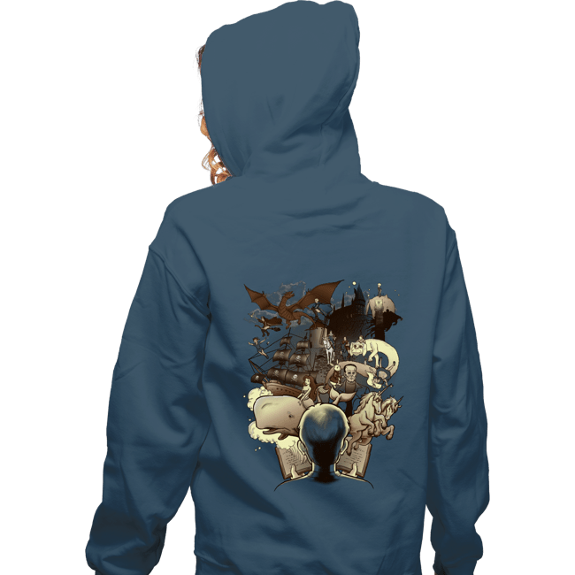 Shirts Zippered Hoodies, Unisex / Small / Indigo Blue Books