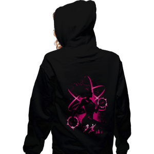 Daily_Deal_Shirts Zippered Hoodies, Unisex / Small / Black Atom Girl