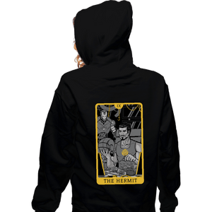 Shirts Zippered Hoodies, Unisex / Small / Black Tarot The Iron Hermit