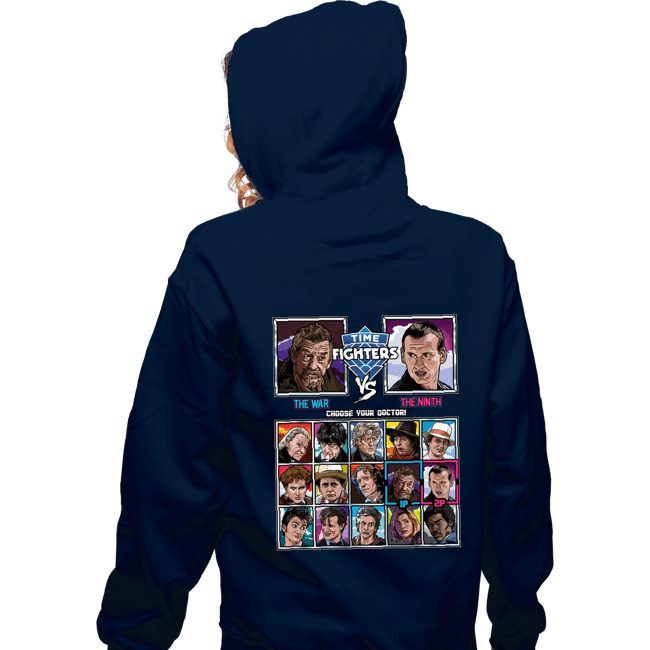 Daily_Deal_Shirts Zippered Hoodies, Unisex / Small / Navy Time Fighters War vs 9th