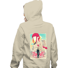 Load image into Gallery viewer, Daily_Deal_Shirts Zippered Hoodies, Unisex / Small / White Musha-e Makima
