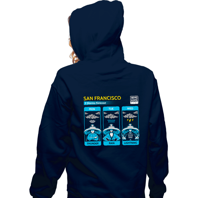 Secret_Shirts Zippered Hoodies, Unisex / Small / Navy Three Storms