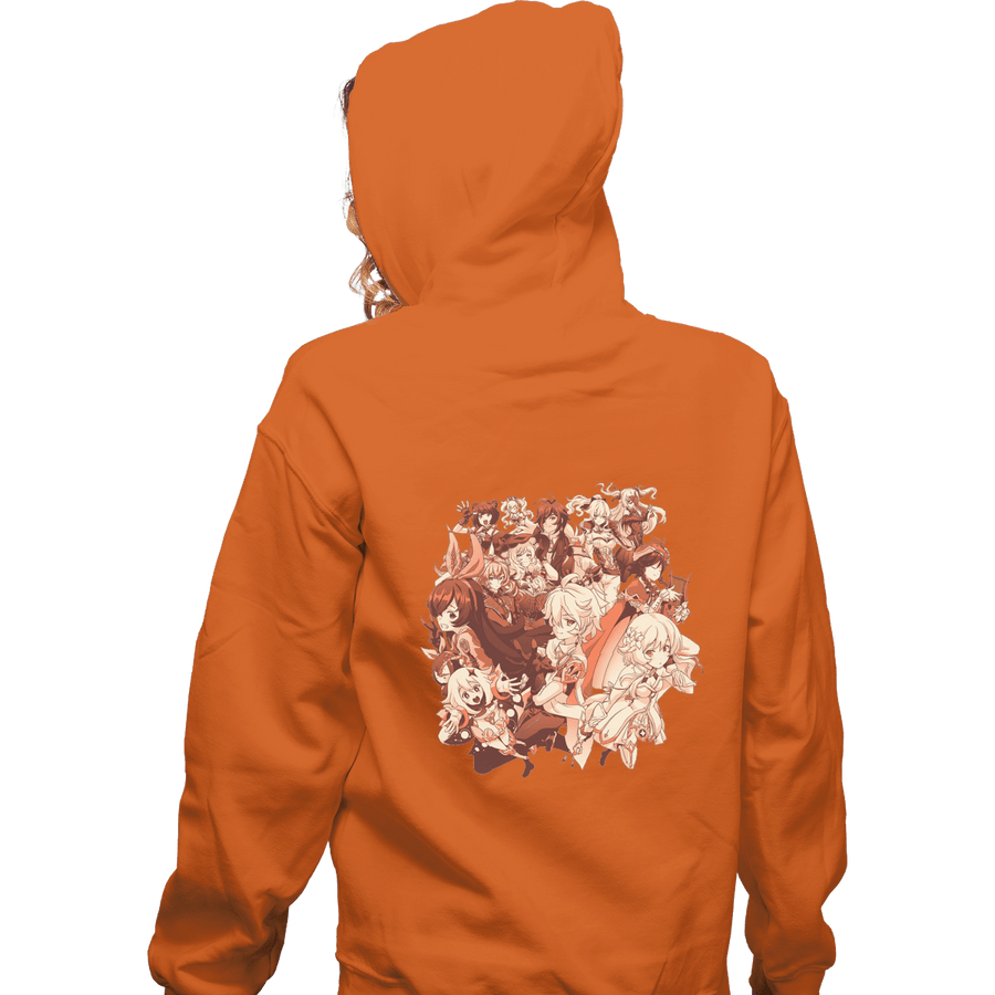 Shirts Zippered Hoodies, Unisex / Small / Red Genshin Impact