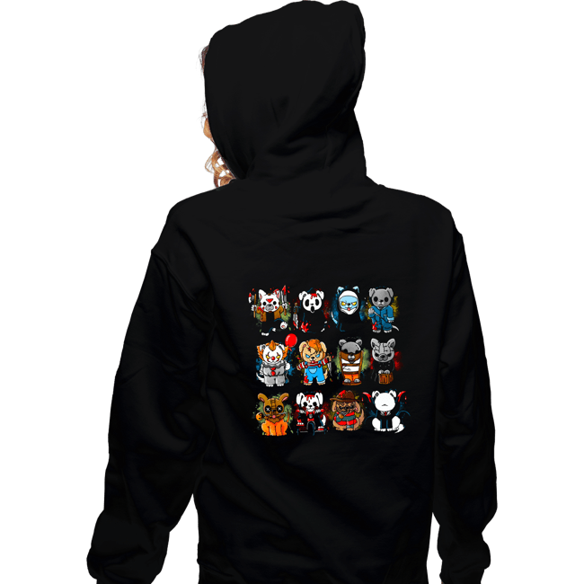 Daily_Deal_Shirts Zippered Hoodies, Unisex / Small / Black Horror Puppies