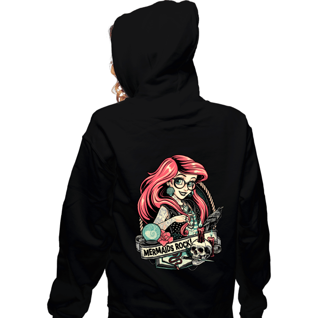 Secret_Shirts Zippered Hoodies, Unisex / Small / Black Rocker Ariel!