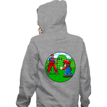 Load image into Gallery viewer, Secret_Shirts Zippered Hoodies, Unisex / Small / Sports Grey Two Marios

