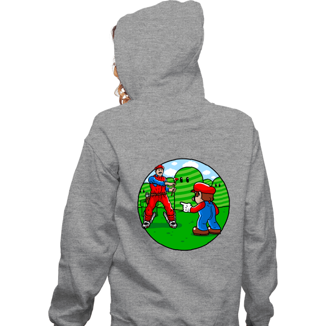 Secret_Shirts Zippered Hoodies, Unisex / Small / Sports Grey Two Marios