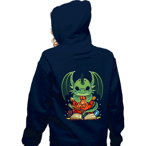 Shirts Zippered Hoodies, Unisex / Small / Navy Dragon Dice