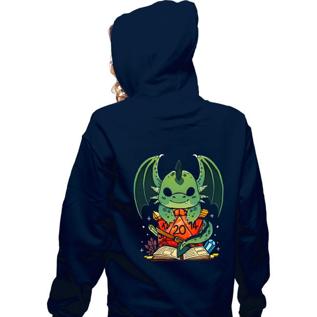 Shirts Zippered Hoodies, Unisex / Small / Navy Dragon Dice