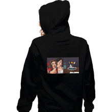 Load image into Gallery viewer, Shirts Pullover Hoodies, Unisex / Small / Black Aerith Yelling At A Cait Sith
