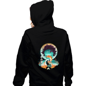 Daily_Deal_Shirts Zippered Hoodies, Unisex / Small / Black Demon Tanjiro