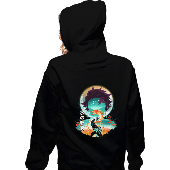 Daily_Deal_Shirts Zippered Hoodies, Unisex / Small / Black Demon Tanjiro