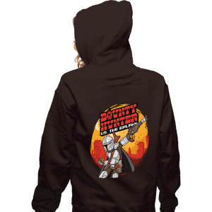 Secret_Shirts Zippered Hoodies, Unisex / Small / Dark Chocolate Bounty Hunter VS The Galaxy
