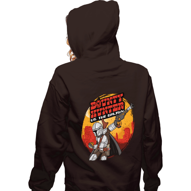 Secret_Shirts Zippered Hoodies, Unisex / Small / Dark Chocolate Bounty Hunter VS The Galaxy