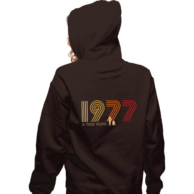 Shirts Zippered Hoodies, Unisex / Small / Dark Chocolate 1977 A New Hope
