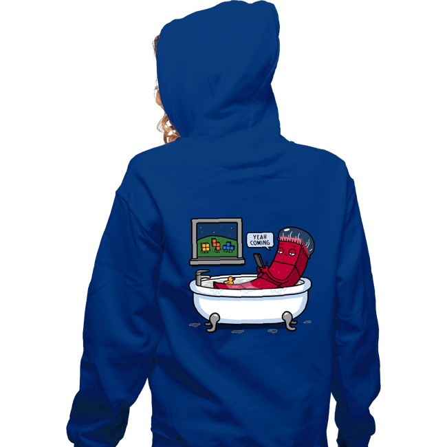 Daily_Deal_Shirts Zippered Hoodies, Unisex / Small / Royal Blue Piece On The Way