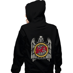 Daily_Deal_Shirts Zippered Hoodies, Unisex / Small / Black Hunters Of Death
