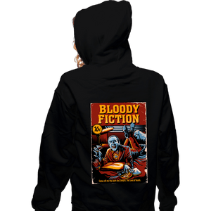 Daily_Deal_Shirts Zippered Hoodies, Unisex / Small / Black Bloody Fiction