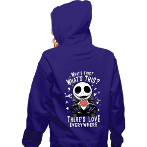 Daily_Deal_Shirts Zippered Hoodies, Unisex / Small / Violet There's Love In The Air