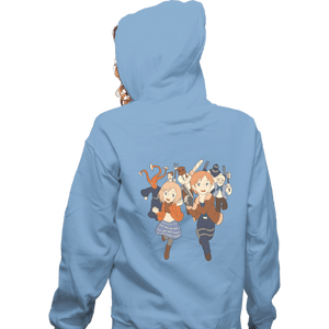 Daily_Deal_Shirts Zippered Hoodies, Unisex / Small / Royal Blue Chibi Village