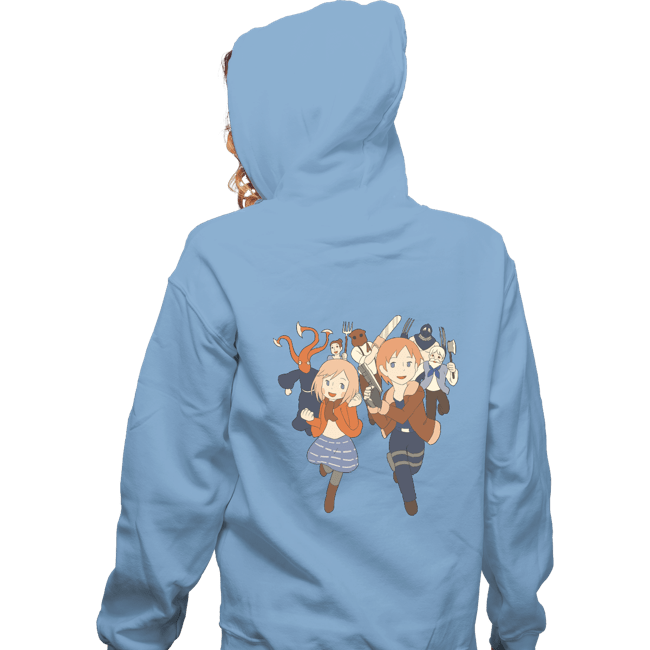 Daily_Deal_Shirts Zippered Hoodies, Unisex / Small / Royal Blue Chibi Village