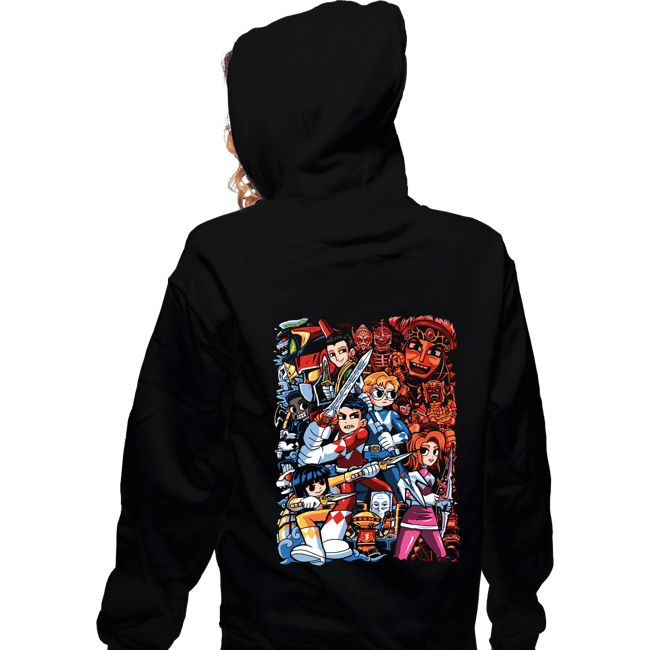 Secret_Shirts Zippered Hoodies, Unisex / Small / Black Morphin Pilgrim!
