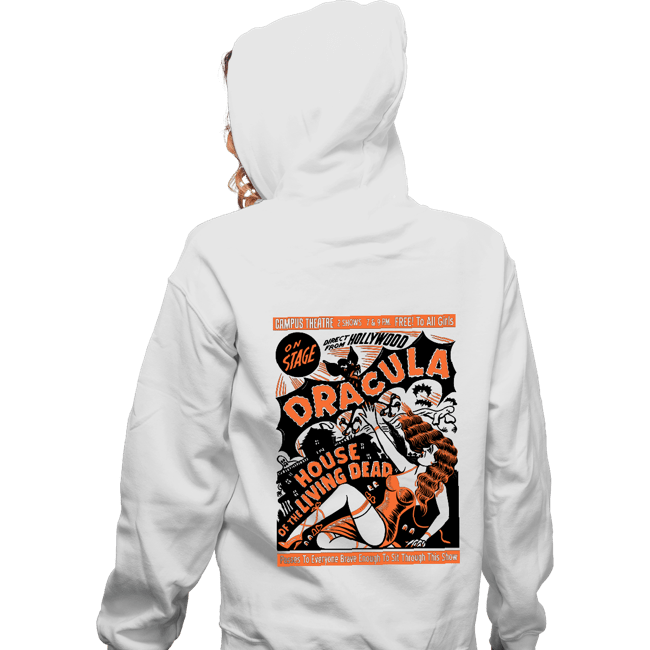 Secret_Shirts Zippered Hoodies, Unisex / Small / White Dracula On Stage