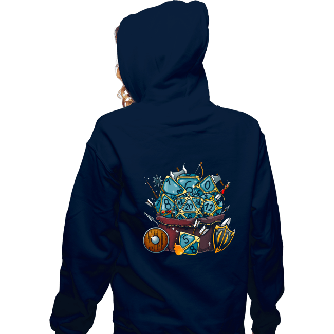 Shirts Zippered Hoodies, Unisex / Small / Navy Set Dice Roll