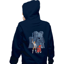 Load image into Gallery viewer, Daily_Deal_Shirts Zippered Hoodies, Unisex / Small / Navy Darthskull Castle
