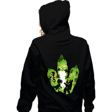 Load image into Gallery viewer, Daily_Deal_Shirts Zippered Hoodies, Unisex / Small / Black Dilophosaurus Footprint
