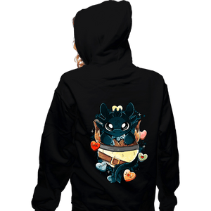 Daily_Deal_Shirts Zippered Hoodies, Unisex / Small / Black Dragon Valentine