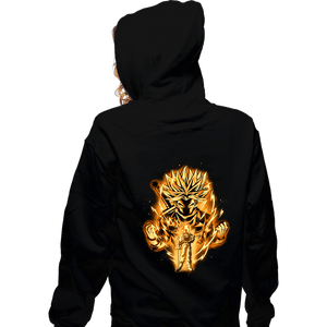 Daily_Deal_Shirts Zippered Hoodies, Unisex / Small / Black Golden Saiyan Trunks