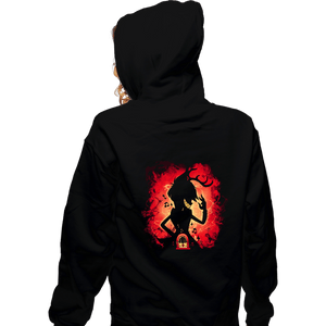 Daily_Deal_Shirts Zippered Hoodies, Unisex / Small / Black Deer Demon