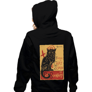 Shirts Zippered Hoodies, Unisex / Small / Black Chat Zombi