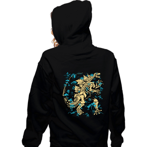 Daily_Deal_Shirts Zippered Hoodies, Unisex / Small / Black Kaiju Fossils