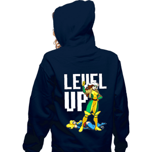 Secret_Shirts Zippered Hoodies, Unisex / Small / Navy Rogue Levels Up