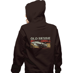 Shirts Zippered Hoodies, Unisex / Small / Dark Chocolate Retro Old Bessie