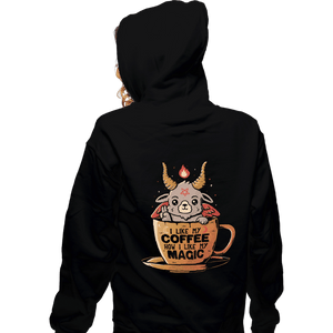 Secret_Shirts Zippered Hoodies, Unisex / Small / Black Black Coffee Cup