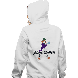 Shirts Zippered Hoodies, Unisex / Small / White Mad Hatter