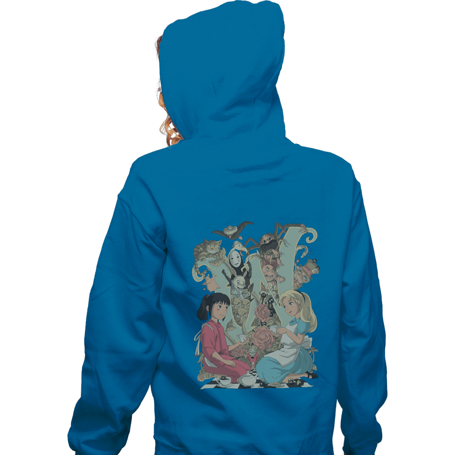 Shirts Zippered Hoodies, Unisex / Small / Royal Blue Wonderlands
