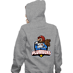 Daily_Deal_Shirts Zippered Hoodies, Unisex / Small / Sports Grey Go Plumbers