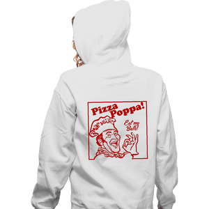 Daily_Deal_Shirts Zippered Hoodies, Unisex / Small / White Eat My Pizza Balls