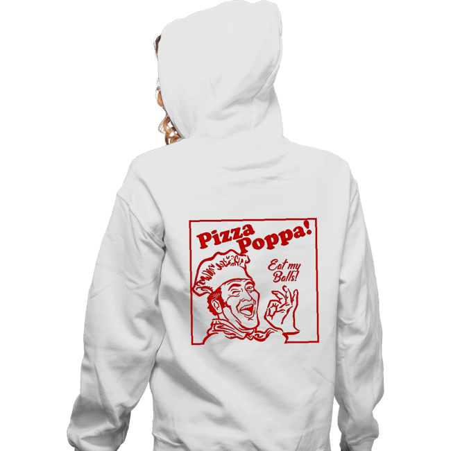 Daily_Deal_Shirts Zippered Hoodies, Unisex / Small / White Eat My Pizza Balls
