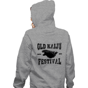 Shirts Zippered Hoodies, Unisex / Small / Sports Grey Old Kaiju Festival