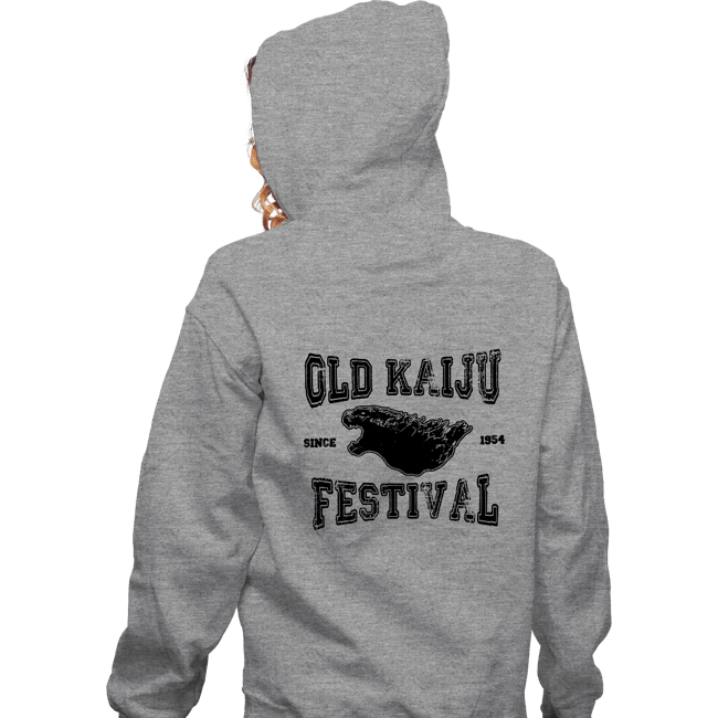 Shirts Zippered Hoodies, Unisex / Small / Sports Grey Old Kaiju Festival