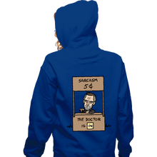 Load image into Gallery viewer, Secret_Shirts Zippered Hoodies, Unisex / Small / Royal Blue Sarcasm Stand

