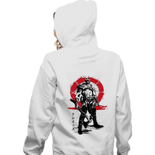 Load image into Gallery viewer, Daily_Deal_Shirts Zippered Hoodies, Unisex / Small / White Killer Of Gods Sumi-e
