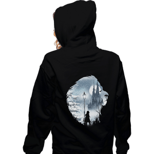 Shirts Zippered Hoodies, Unisex / Small / Black Mystical Winter