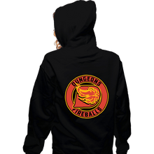Load image into Gallery viewer, Secret_Shirts Zippered Hoodies, Unisex / Small / Black Dungeons &amp; Fireballs
