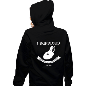 Shirts Zippered Hoodies, Unisex / Small / Black Rabbit